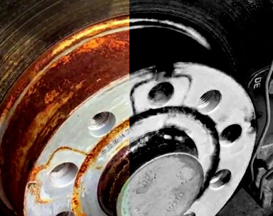 fixing repair rusty wheel hubs